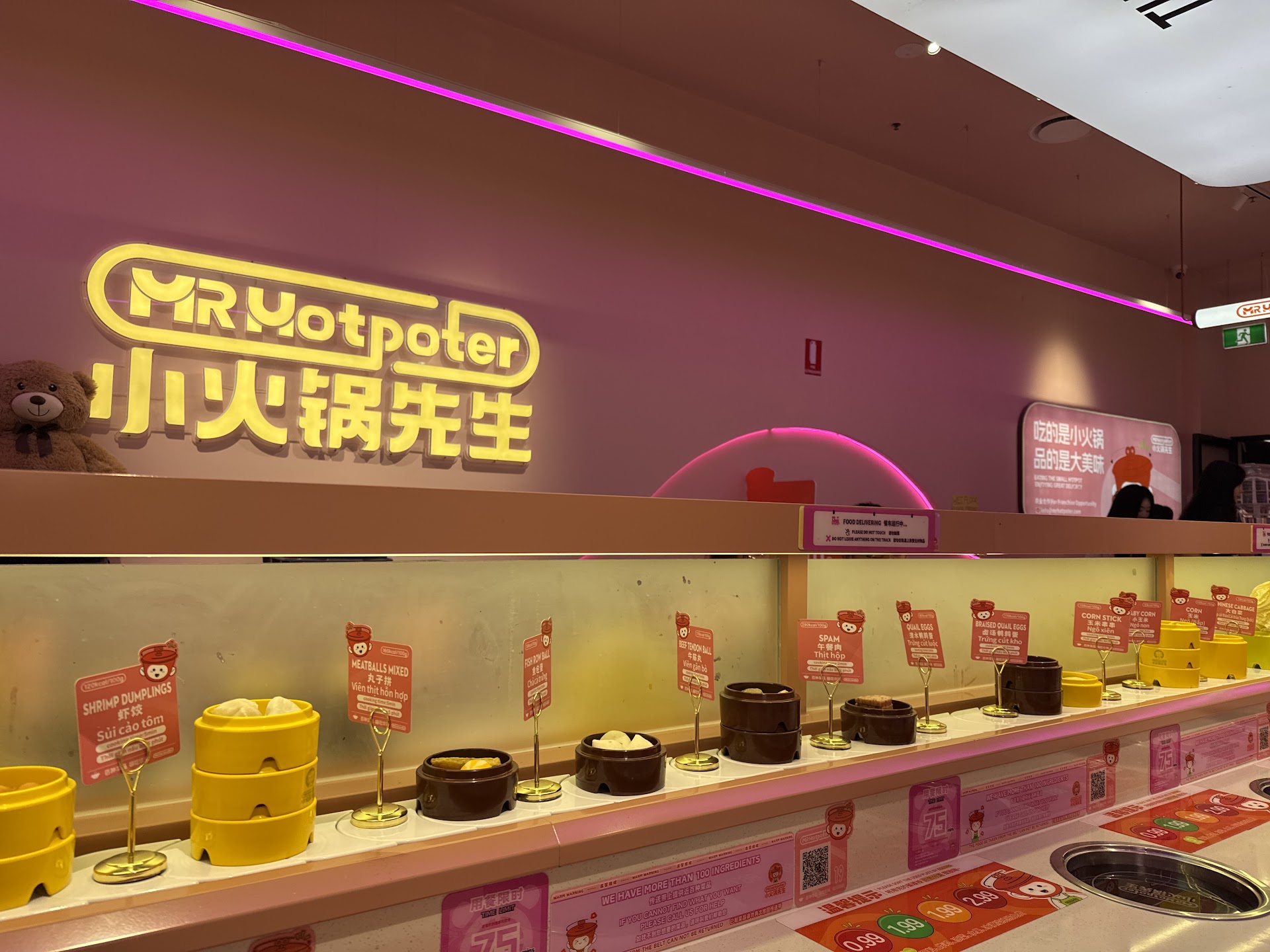 Mr Hotpoter signage above the hot pot train at Haymarket