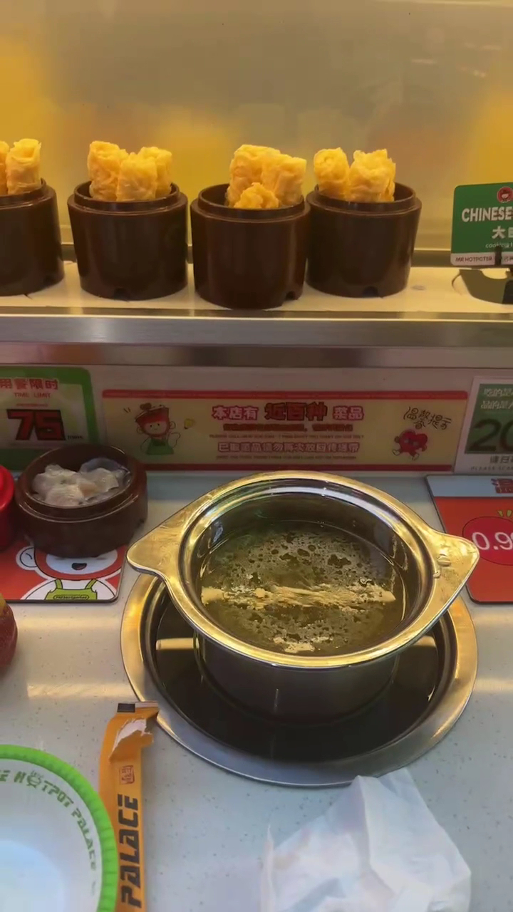 Soup in an individual hot pot at Mr Hotpoter Haymarket.